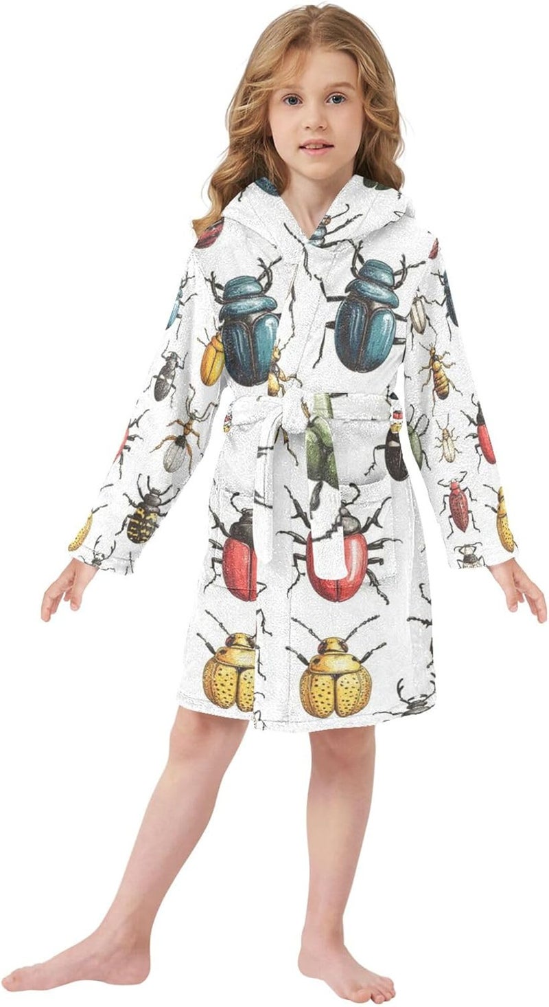 Glaphy Bathrobe Hooded PJ Robe Soft Fleece Robe Pajama Sleepwear 2-12 Years - Image 2